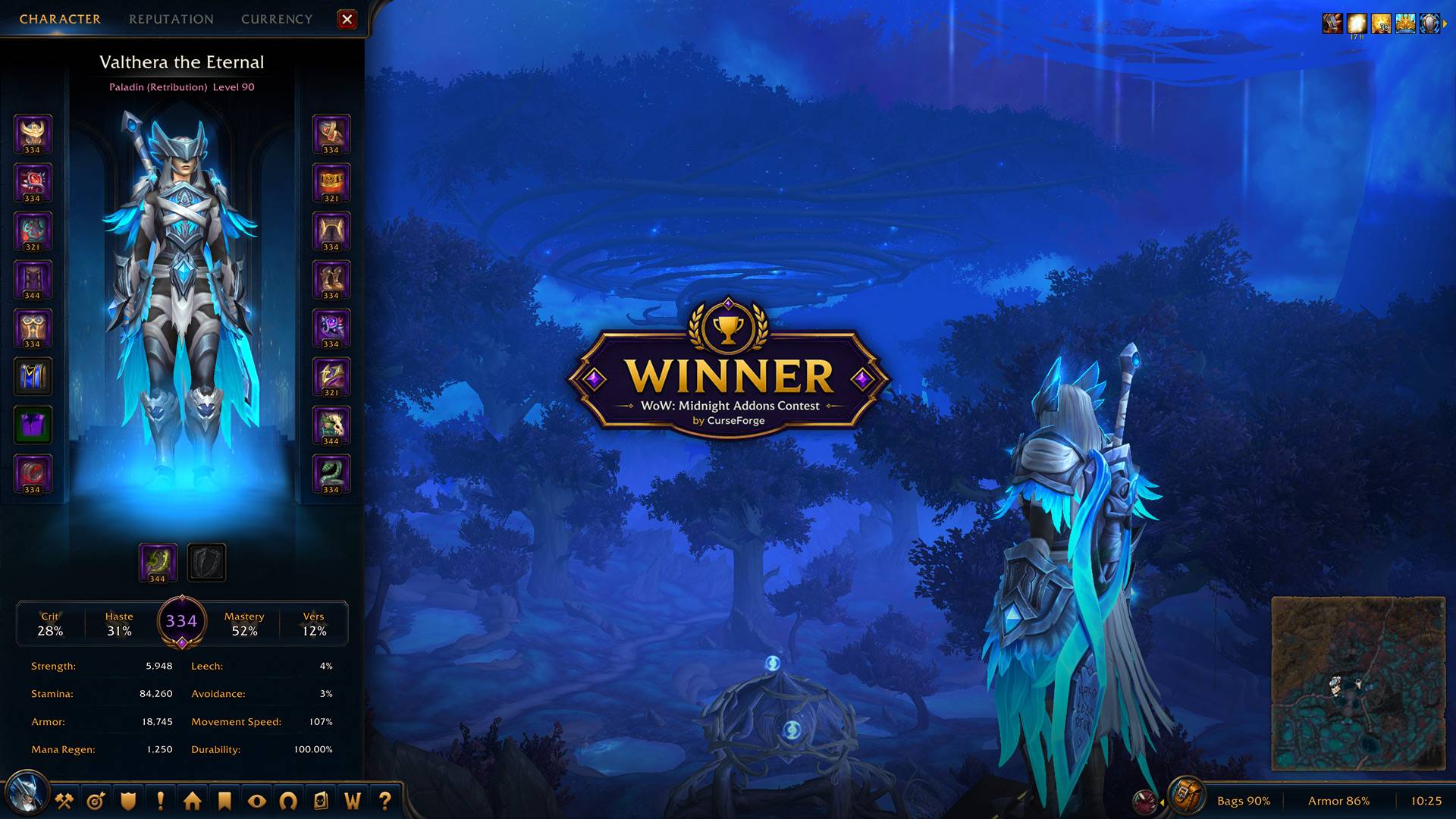 W2UI character window in World of Warcraft